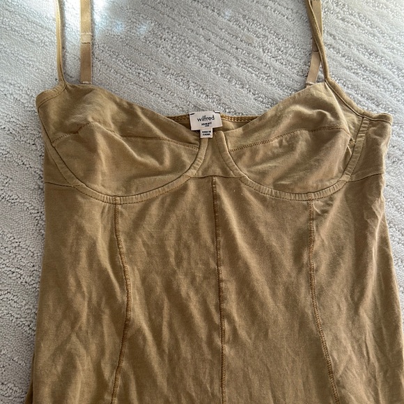 Aritizia Wilfred Tan camisoles with illusion bust cotton blend size xs - Picture 1 of 8